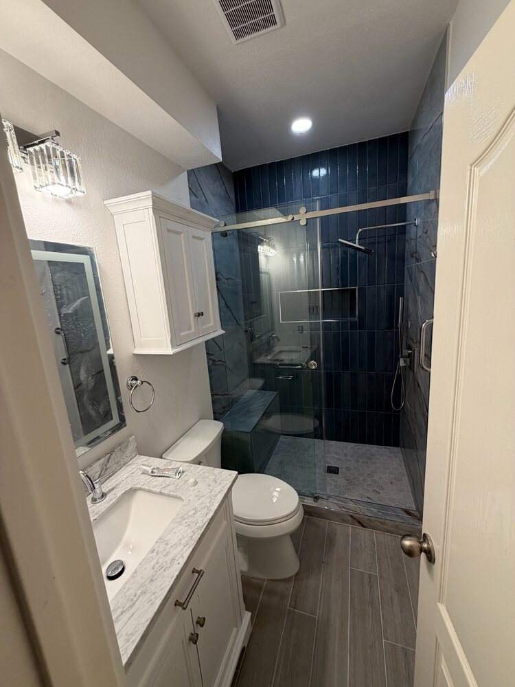 After custom shower transformation