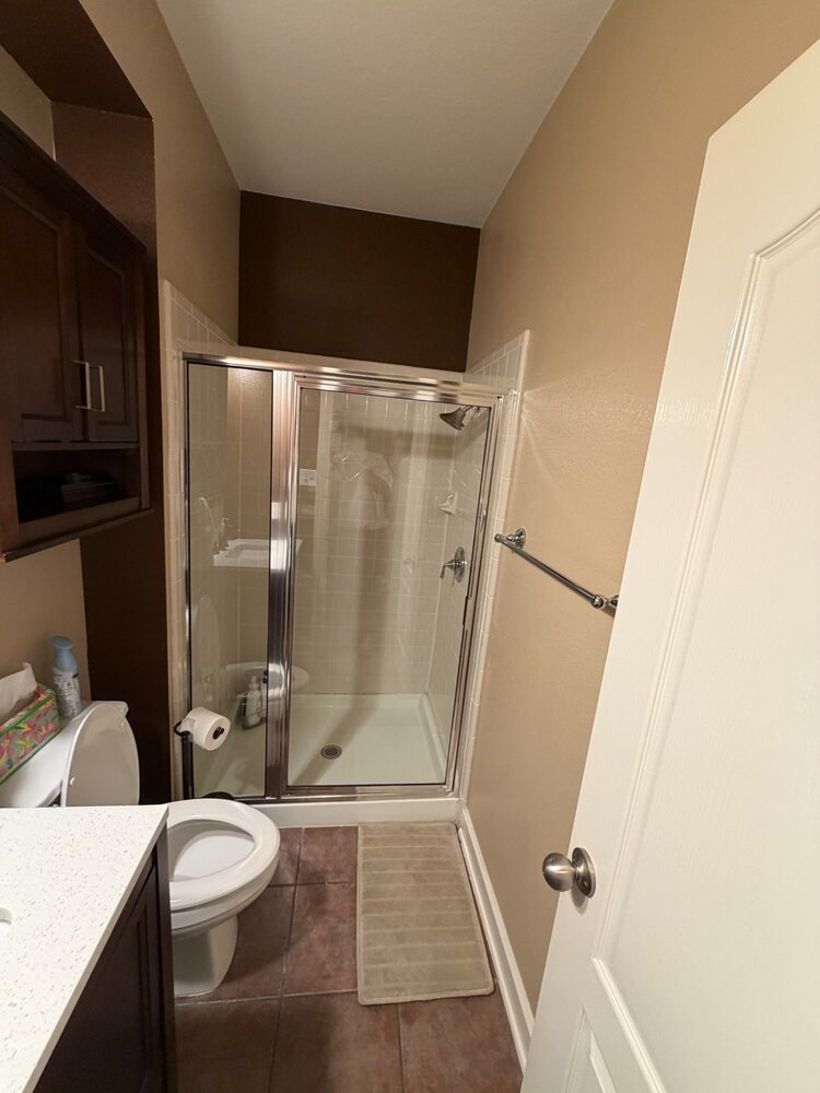 Before custom shower transformation